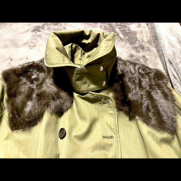 Marissa Webb fur / canvas jacket. - Picture 8 of 9